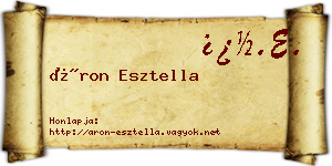 Áron Esztella névjegykártya